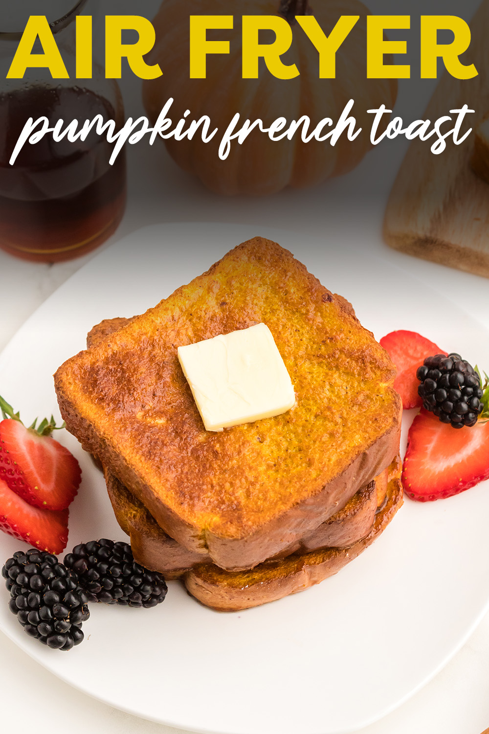 This air fryer pumpkin French toast recipe is a perfect way to start off the autumn season!