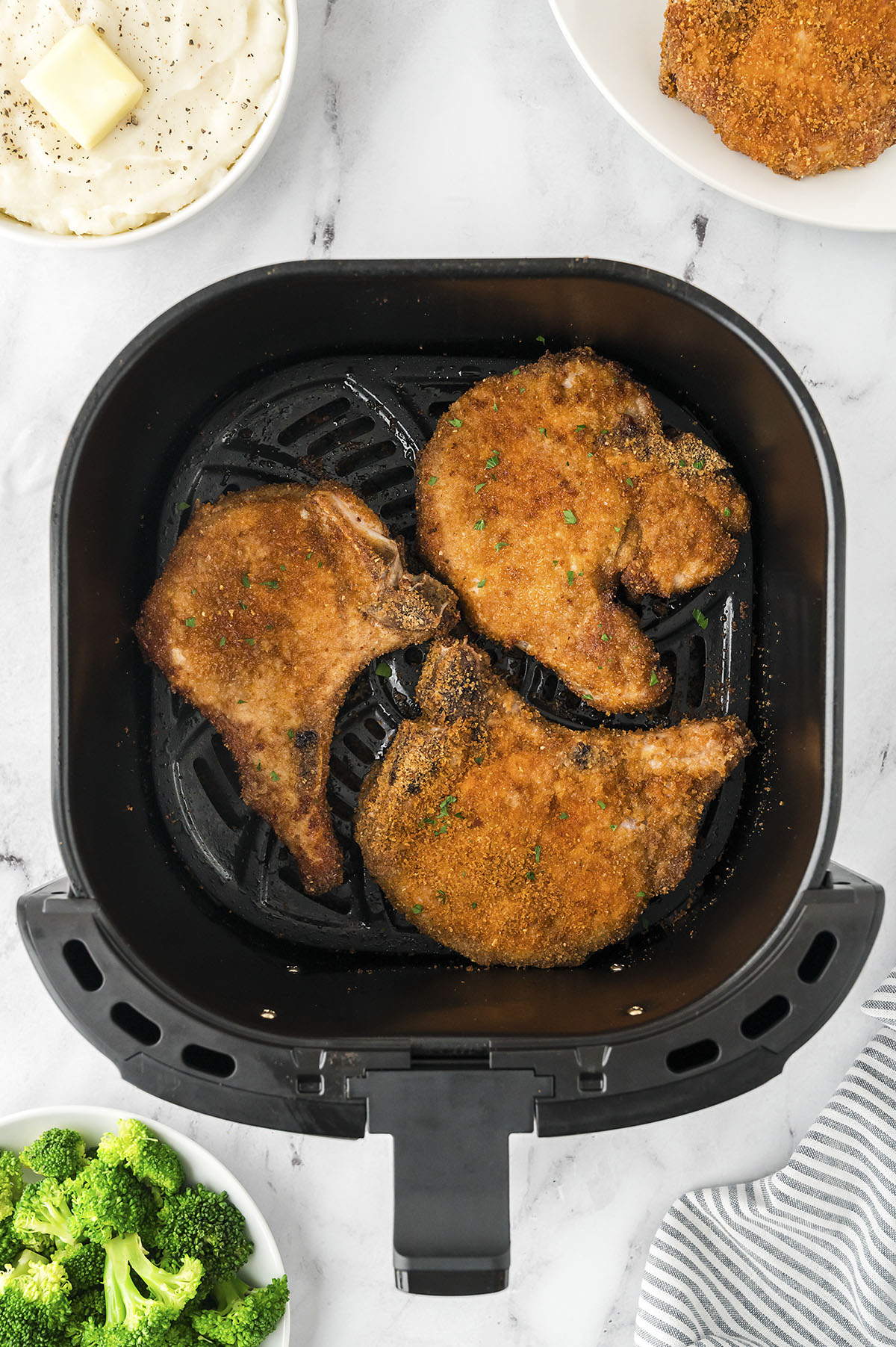 Pork chops in air fryer.