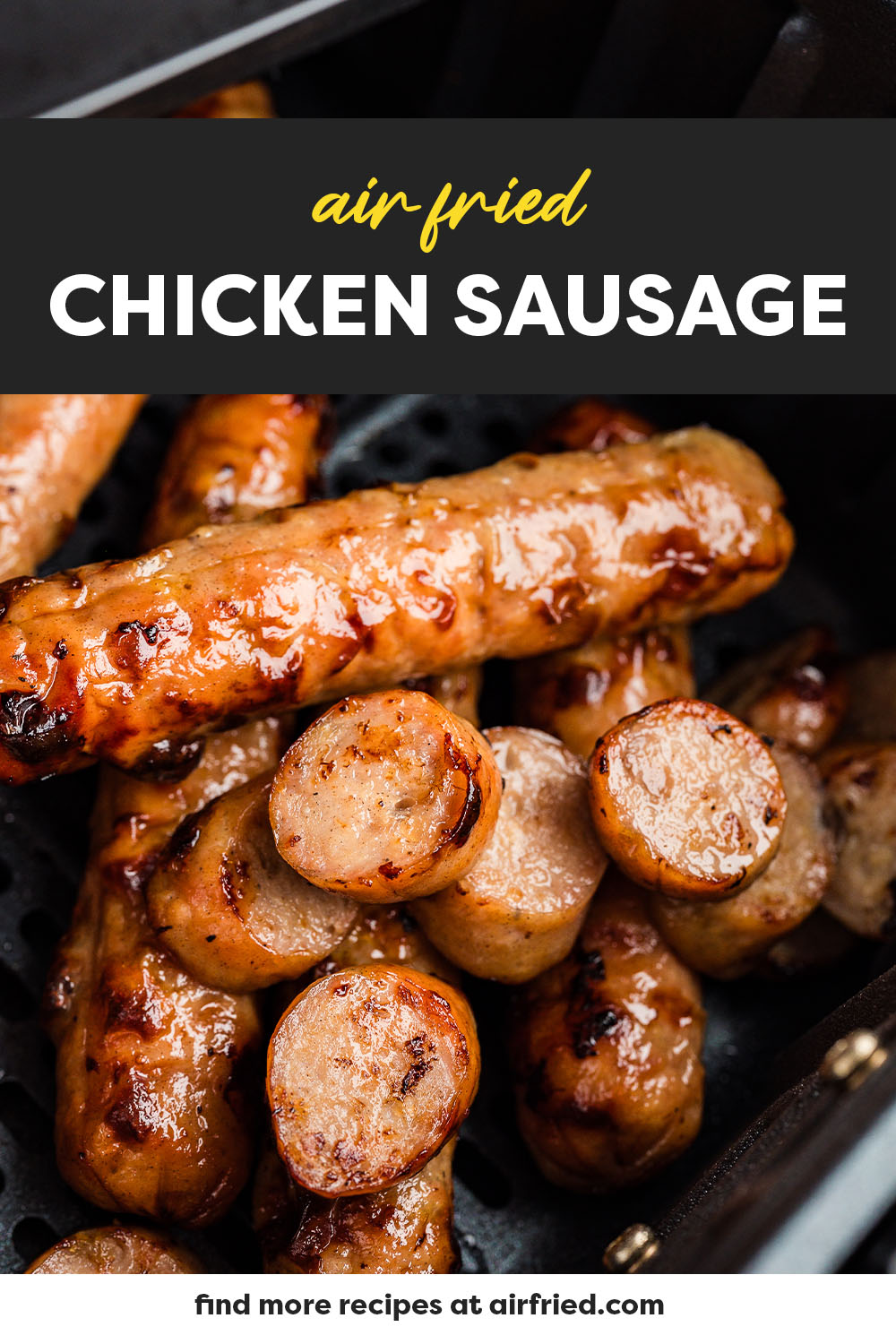 Making chicken sausage in the air fryer is so quick and easy. Serve these up with some veggies or stirred into mac and cheese for a quick meal that packs in protein. Ready in just 10 minutes.