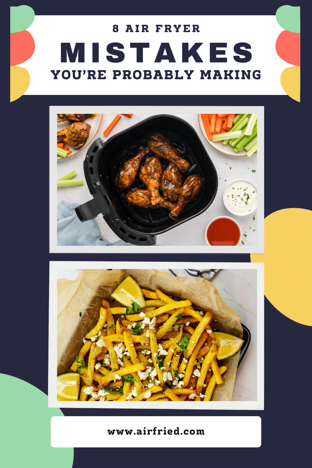 Collage of air fryer images.