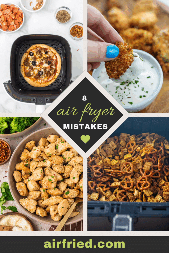 Collage of air fryer food images.