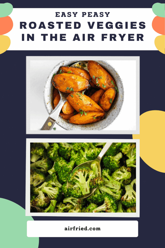 Collage of roasted vegetable images.