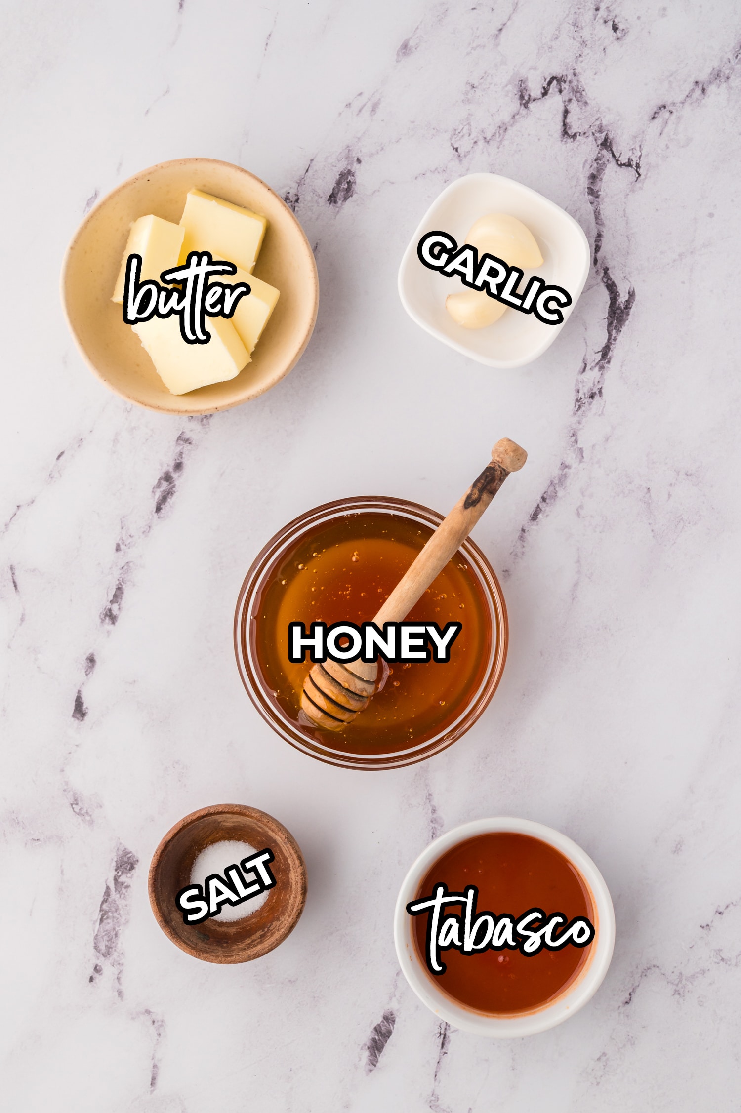 Ingredients for hot honey sauce.